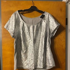 Metallic-Lace Tee